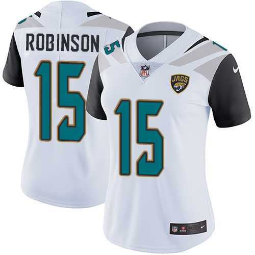 Women's Nike Jacksonville Jaguars #15 Allen Robinson White Stitched NFL Vapor Untouchable Limited Jersey